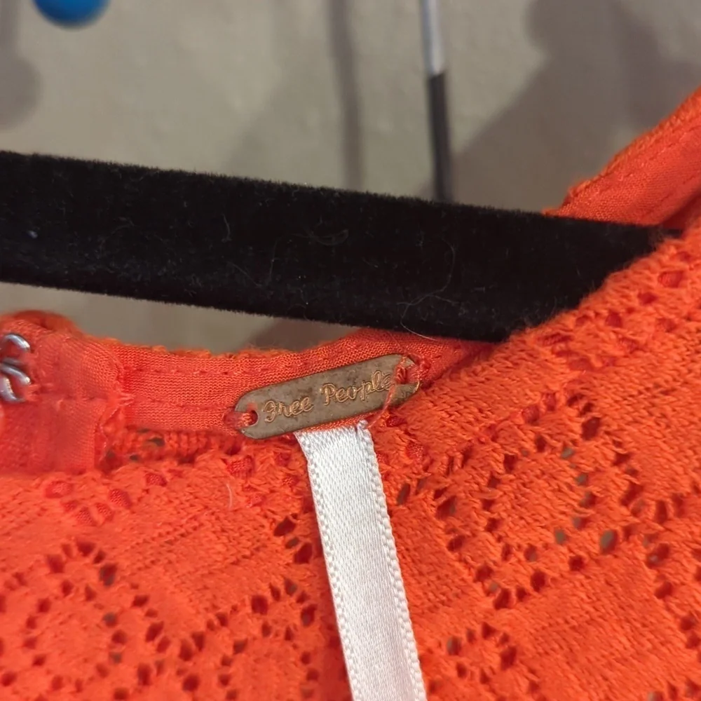 Free People Orange Dress Mini See-Through Daisy Waist Spring ASO Taylor Swift